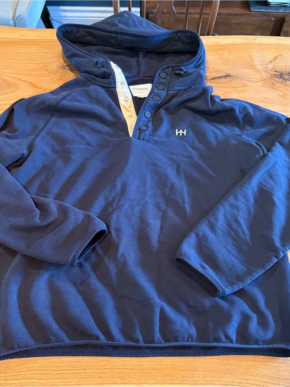 Hudson Navy Hooded Pullover Sweatshirt - Womens M